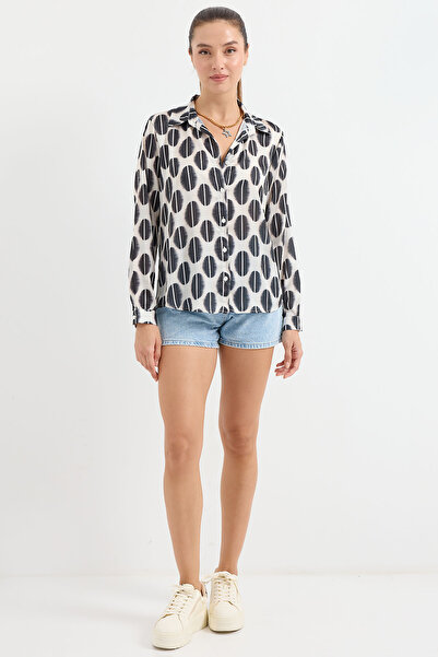 Bigdart 3964 Hafif Dökümlü Saten Gömlek - B. Siyah