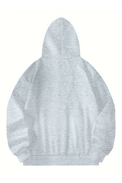 AMMA Χειμερινό φούτερ με στάμπα Dolunay Wolf Unisex Oversize - Φούτερ με κουκούλα με 3 νήματα