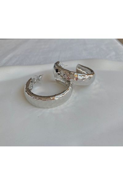 DEMOKAN Stone Detailed Special Series Women's Earrings - Half Hoop