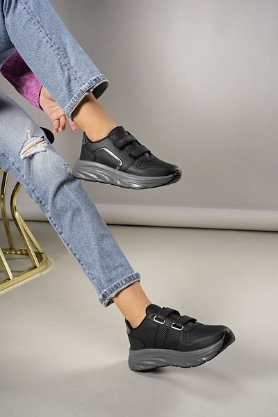 Riccon Damen Sneakers0012133 Schwarz Platin
