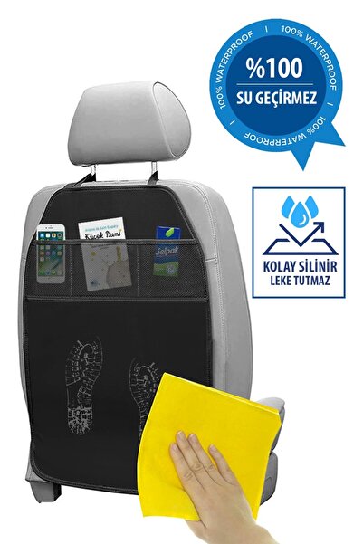 GM-DESIGN Car Seat Back Protector 2 Pack Organizer - Waterproof Car Seat Protector