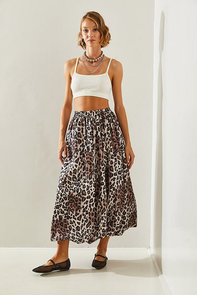 Bianco Lucci Ballonrock aus Satin-Taft mit Leopardenmuster für Damen - DE 241023 60251461