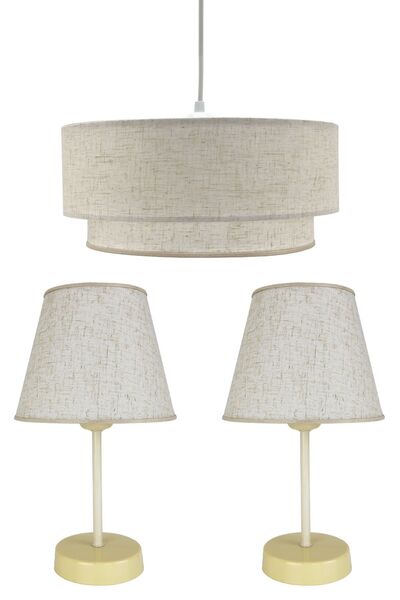 Vivido Home Lina Üçlü Avize & Abajur Seti, Dora