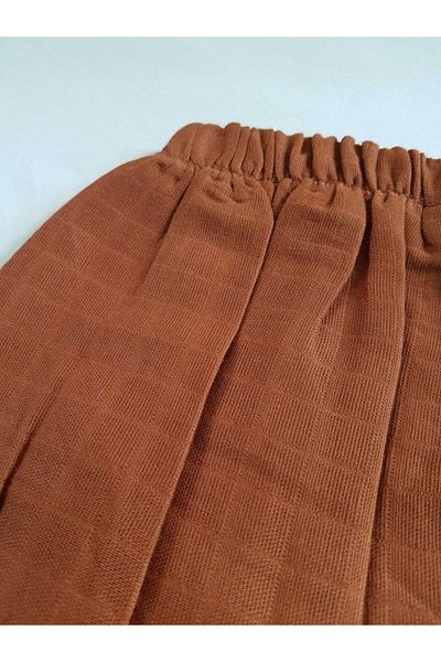 Alpar Tekstil Tan Colored Muslin Baby and Kids Shorts - Elastic