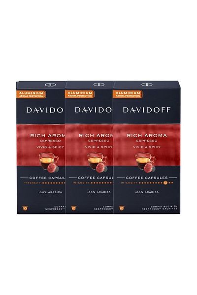 Davidoff Rich Aroma Espresso Liquid & Spicy Aluminum Capsule Coffee 10pcs 3x10