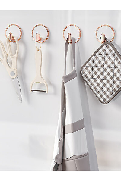 Hedi's Home Lüx Yapışkanlı Askı 4 Adet Mutfak Askısı Banyo Askısı Duvar Askısı