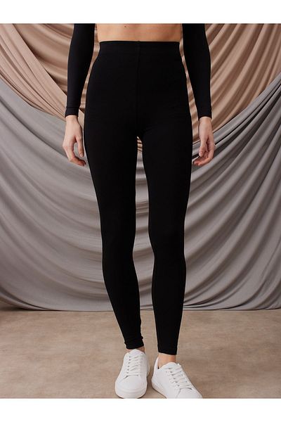 Femple Modest Black Hijab Tights - Legging