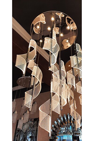 Eczekahome Salon Avizesi 10 Lu Modern Avize Gold