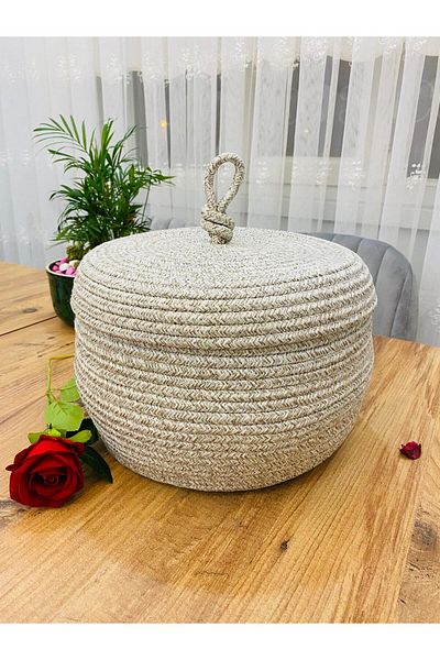 ModaCardin Jute and Wicker Kitchen Basket - Potato, Onion and Fruit Organizer