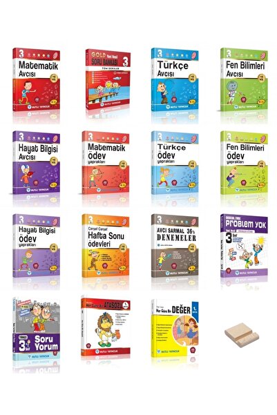 Mutlu Yayıncılık 3. Sınıf Gold Tüm Dersler Avcı Serisi Usta Serisi Her Güne B...
