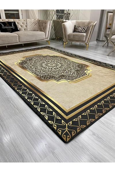 ALLGELSİN Noul sezon Husă elastică pentru covor Husă decorativă lavabilă cu imprimare digitală Husă modernă cu dungi