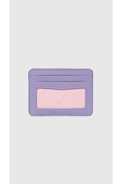 Grande 3607 Genuine Real Leather Card Holder Wallet for Women and Men Lilac