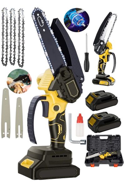 DYNAMİC MAX Alman 598rF Odun Dal Budama Şarjlı El Testeresi Çift Pala Çift Ba...