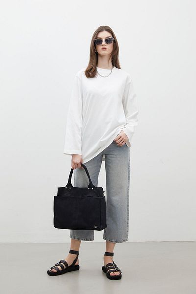Manuka OVERSIZE-LANGARM-T-SHIRT AUS BAUMWOLLE ECRU