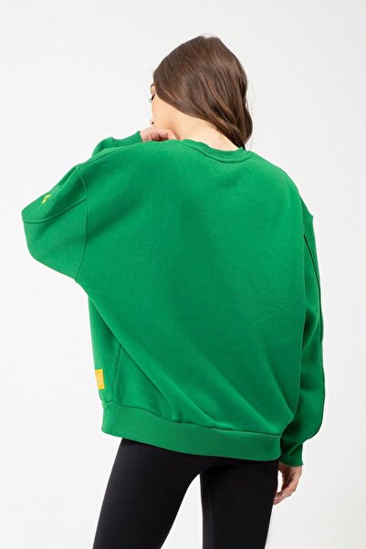 Eazy Co Eazy Self Love Oversize Unisex Πράσινο Φούτερ με λαιμόκοψη