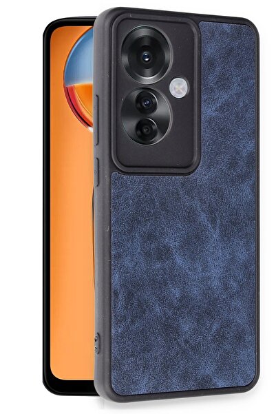 Rivor Oppo Reno 11F 5G İçin Kılıf Kamera Korumalı TPU ve Süet PU Deri Kaymaz ...