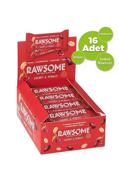 Rawsome 40g Fruit and Nut Bar - 16 Pieces with Cherry and Peanuts