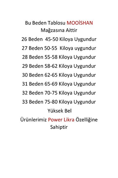 mooishan Lacivert Yüksek Bel Likralı Ispanyol Jeans, Ispanyol Paça Kadın Kot Pantolon