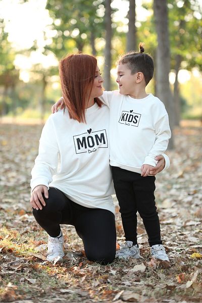 Dage Kids Raised 2 thread Mother Child Sweatshirt (IT IS A SINGLE PRODUCT, TO MAKE A COMBINATION, ADD 2 PIECES TO THE CART)