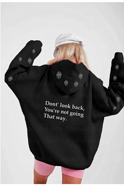 NİCE Чорний світшот з великими очима