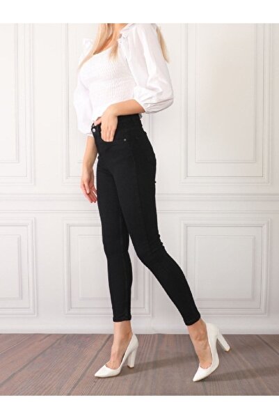 mooishan εφέ σύσφιξης Μαύρο παντελόνι Skinny τζιν Γυναικείο τζιν παντελόνι με...