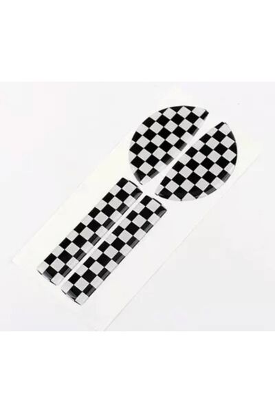 RoseTR ميني كوبر F55 F60 مقبض الباب الداخلي الذي يغطي نمط الشطرنج مجموعة من 4...