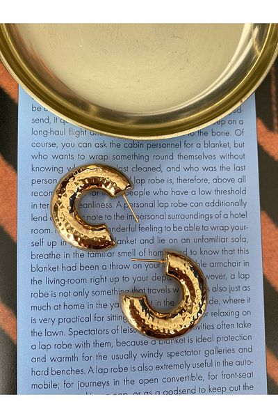 Pinery Jewels Gold Colored Half Hoop Chubby Earrings