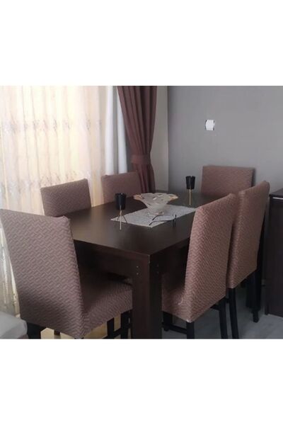 ÖZMAKAN Husa pentru scaun color cafea de inalta calitate - Lycra si lavabila 1 bucata