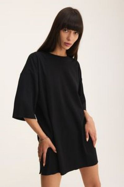 THE WHITE Oversize Μαύρο T-Shirt