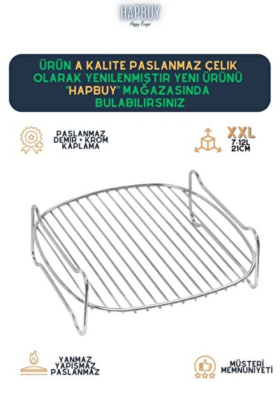 Genel Markalar Airfryer Aksesuar Xxl Izgara Teli Fritöz A Kalite Paslanmaz Çelik