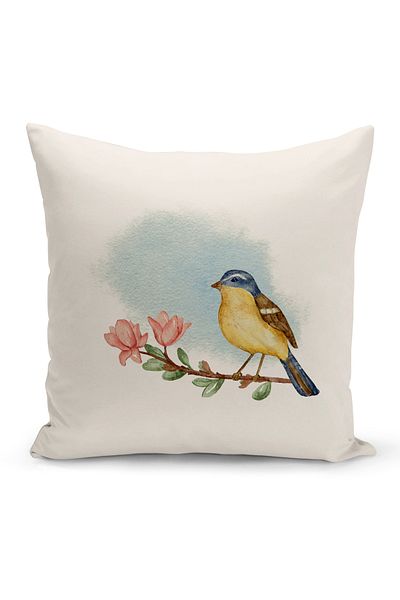Bertille Home Vintage Series Double Sided Digital Printed Throw Pillow Case (Vintage Cushion Cover)