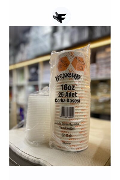 FİGANLAR Kullan At Karton Kapaklı Çorba Kasesi aşure kasesi 25 Adet + kapak