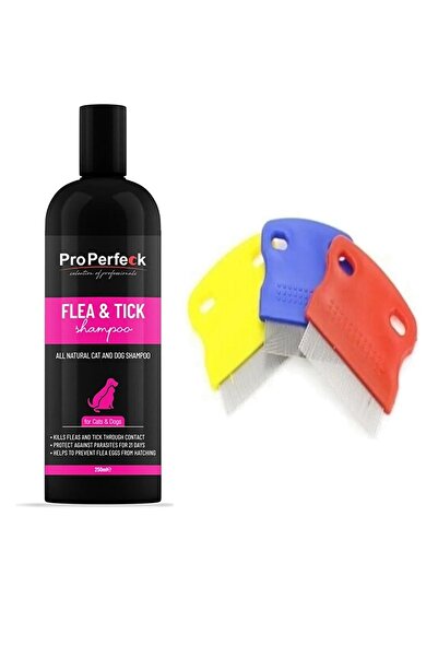 pro perfeck Kedi Köpek Bit Pire Kene Şampuanı 250 Ml + Bit Pire Tarağı