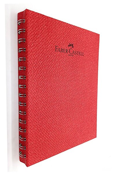 Faber Castell A5 бамбукова плочка червена скрита спирална мрежа тетрадка 140 Yp
