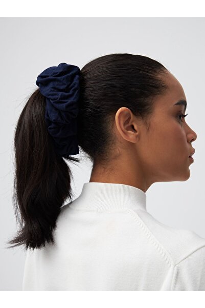 Femple Modest Bambu Fitilli Saç Tokası | Renk: Lacivert | Scrunchie