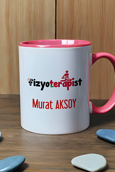 Hedizu Kişiye Özel Fizyoterapist Kupa Bardak Pembe İsme Özel Tıp Bayramı Hedi...