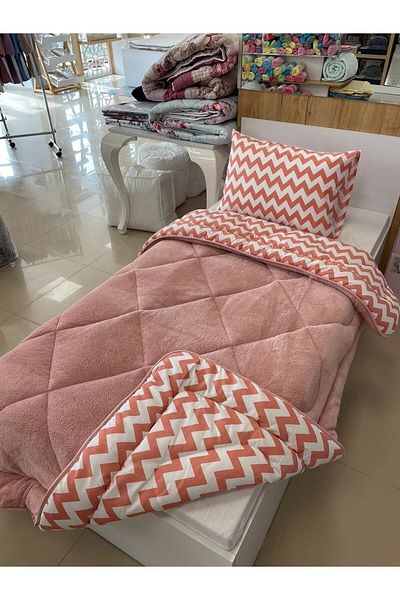 Violacasa Single Double Sided Welsoft Quilt Powder Zigzag