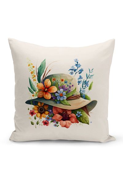 Bertille Home Vintage Series Double Sided Digital Printed Throw Pillow Case (Vintage Cushion Cover)