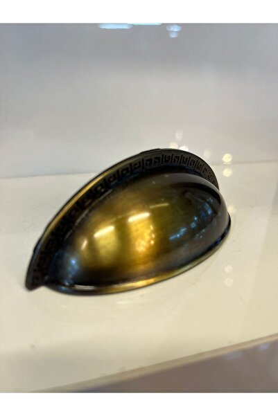 Taşkın Aksesuar Mâner metalic Tas Midye 96 mm, galben antic, ușă dulap, sertar modern, mobilier, unitate TV aurie, noptiera