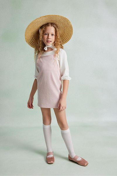 LUESS Set de tricouri Gilet pentru fete cu modele Gingham