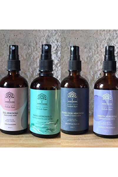 Nine&Mine Doğal Yaşam 4'lü Hidrosol Paketi - %100 Saf Ve Doğal Tonik Seti - L...