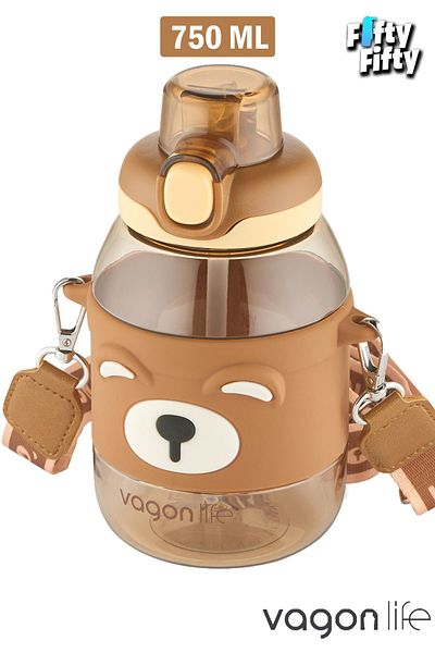 Vagonlife 750 ML Neck Strap Non-Slip Children's Water Bottle with Straw - FFVGN2029