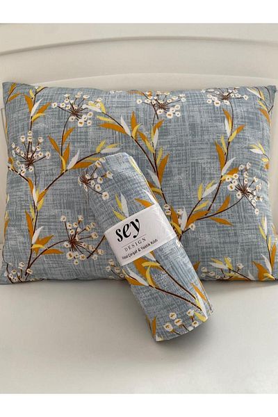 Sey Design Floral Pattern Yellow Lavender Single Elastic Sheet Set