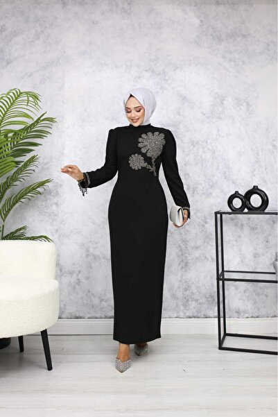 marwella Papatya Tesettür Abiye - Siyah