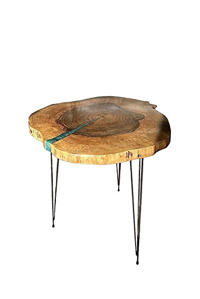 REPLA Design & Handmade Epoksi Ceviz Ahşap Kütük Sehpa