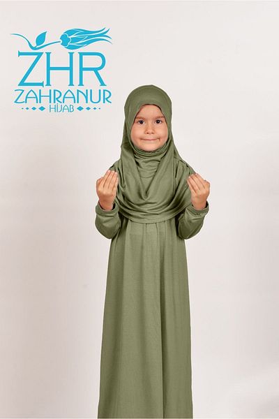 ZAHRANUR HİJAB Rochie de rugăciune pentru copii de 6-8 ani