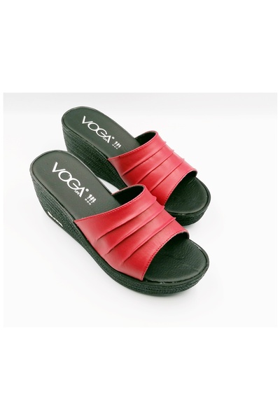 Voga Kadın platform terlik yüksek topuklu şık kadın terliği