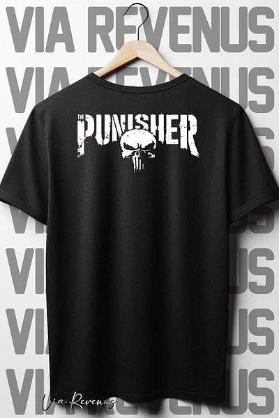 Vordevia Μπλουζάκι Black Punisher Oversize - Εκτύπωση στην πλάτη