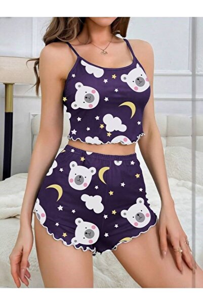 AURA Γυναικείο Σετ σορτς με λουράκι PolarBear7