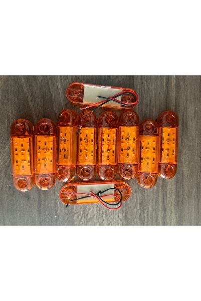 GUMUSONLINE 10 Adet Tombul Parmak Led Sarı 12v-24v